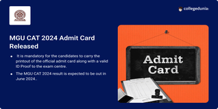MGU CAT 2024 Admit Card Released @cat.mgu.ac.in; Check Details Here